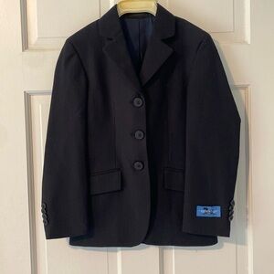 RJ Classics Black Pinstripe Youth Hunt Coat for Horse Shows